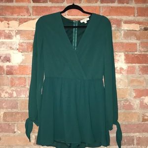 Green LS Romper